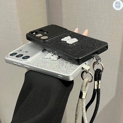 Diamond Teddy Charm Case