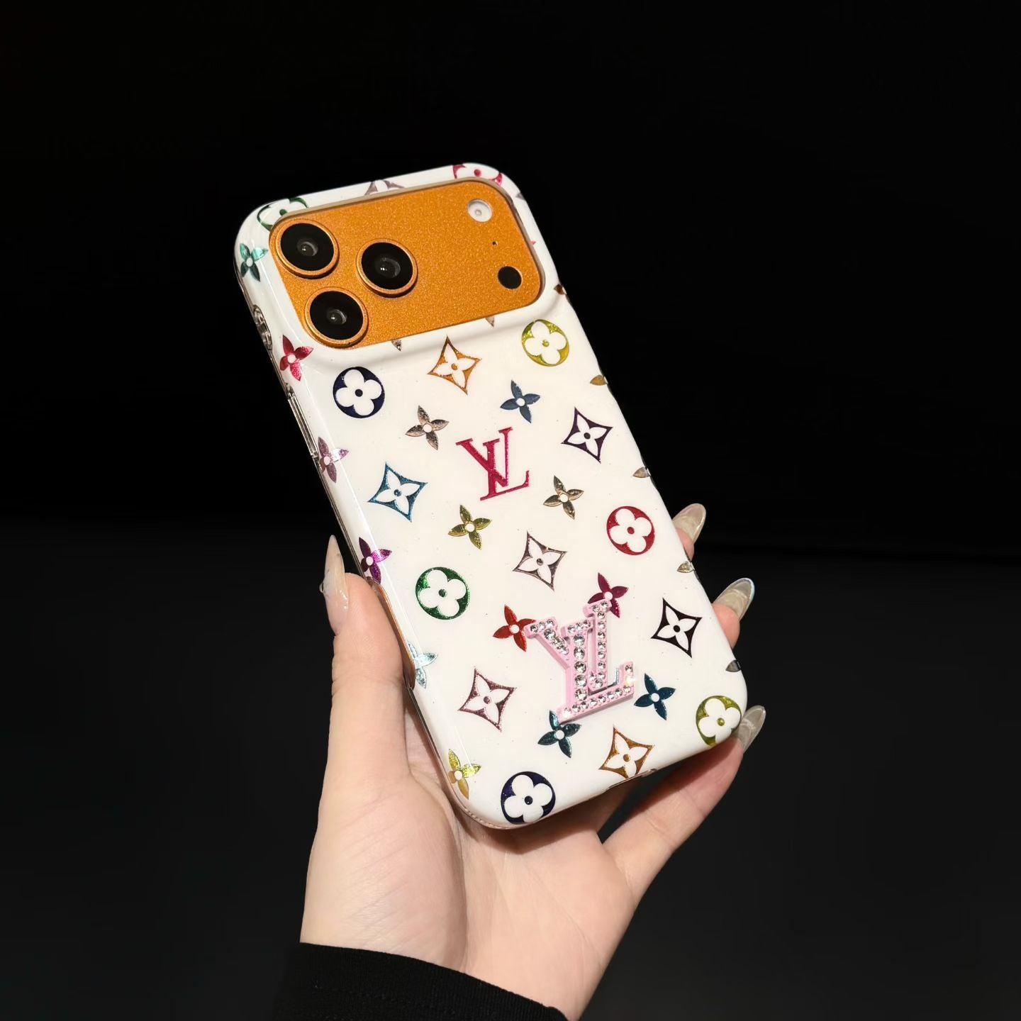 Royal Icon Print Clear Back Case