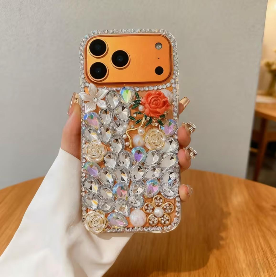 Diamond Floral Sparkle Phone Case