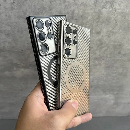 Business Clear Carbon Fiber MagSafe Case - Samsung