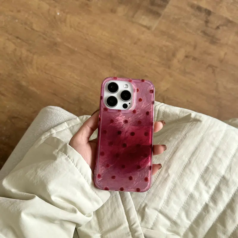 Glossy Polka Dot Heart Case