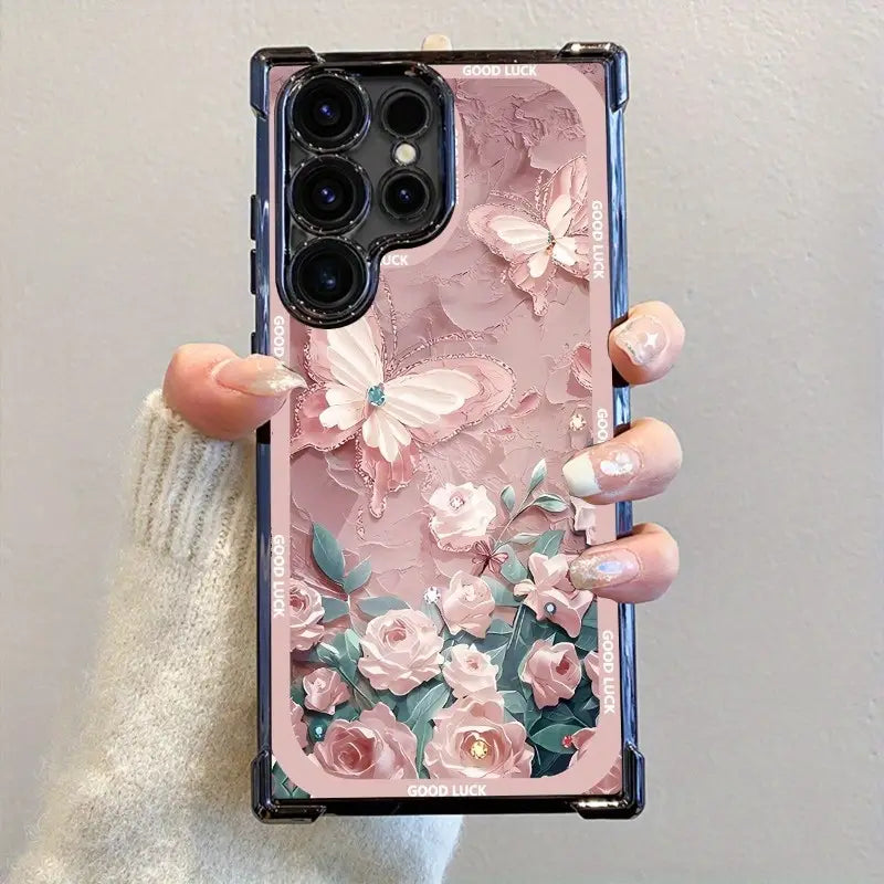 Butterfly Blush Sparkle Phone Case - Samsung