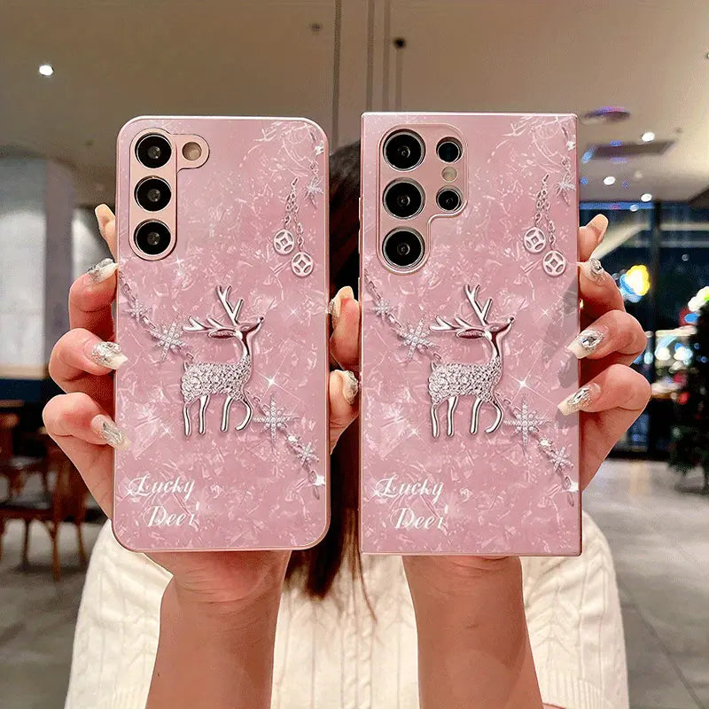 Diamond Blush Deer Case - Samsung