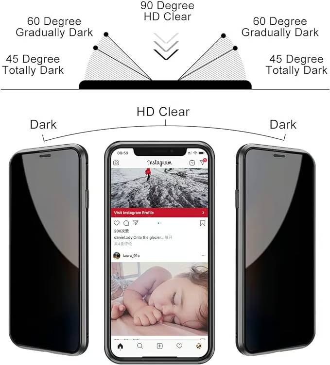 Privacy Shield Dual Magnetic Glass Case - iPhone