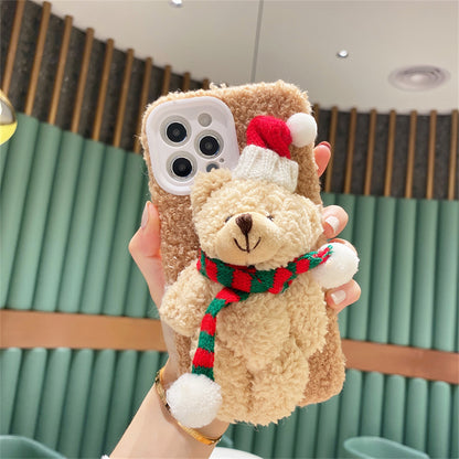 Holiday Christmas Bear Plush Case