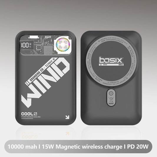 Compact 10000mAh 15W Magnetic Wireless Power Bank