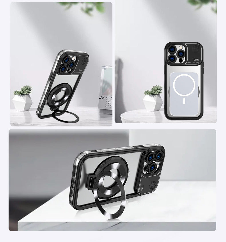 Elegant Electroplated MagSafe Stand Case - iPhone