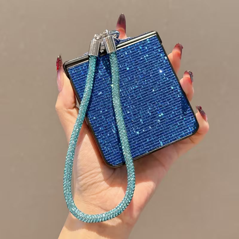 Galaxy Z Flip Series Duchess Diamond Loop Wristlet Case