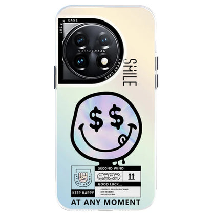 Playful Smiling Face Aurora Laser Case