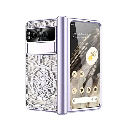 Google Pixel Fold Gear Pattern Electroplating Case