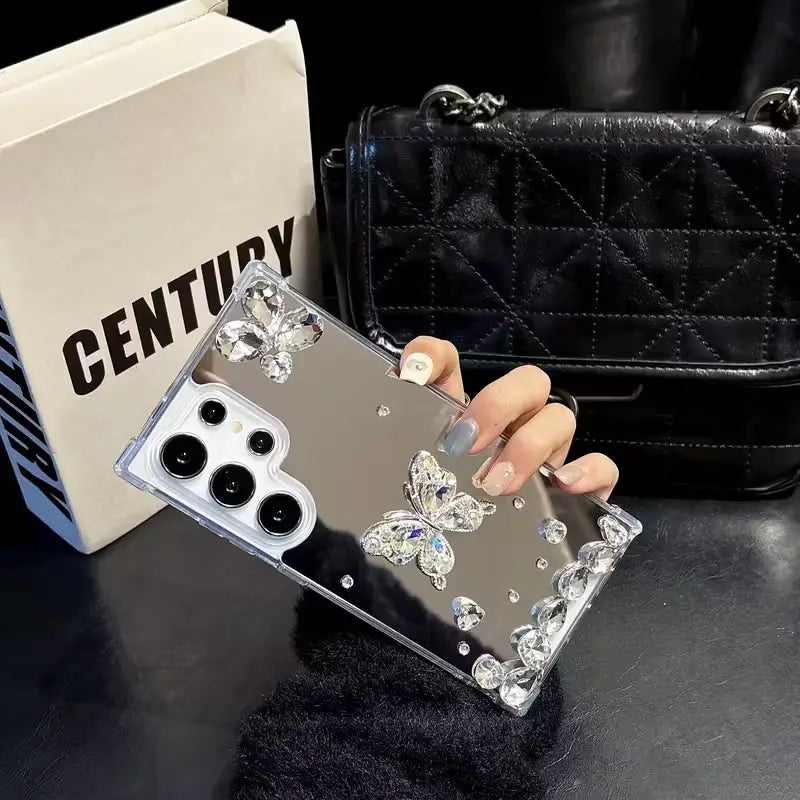 Royal Crystal Butterfly Shine Case