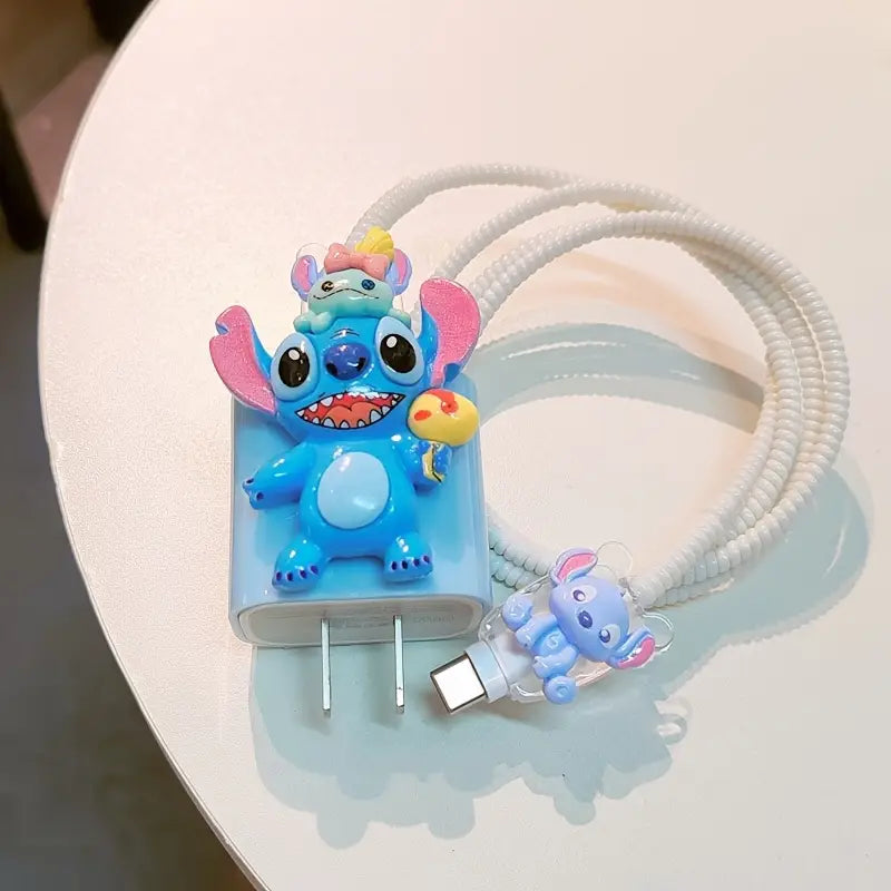 Cute Stitch Charger Protector Kit