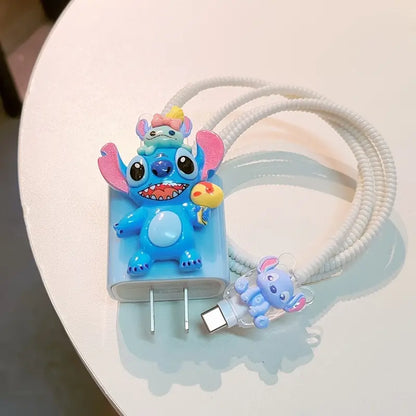 Cute Stitch Charger Protector Kit