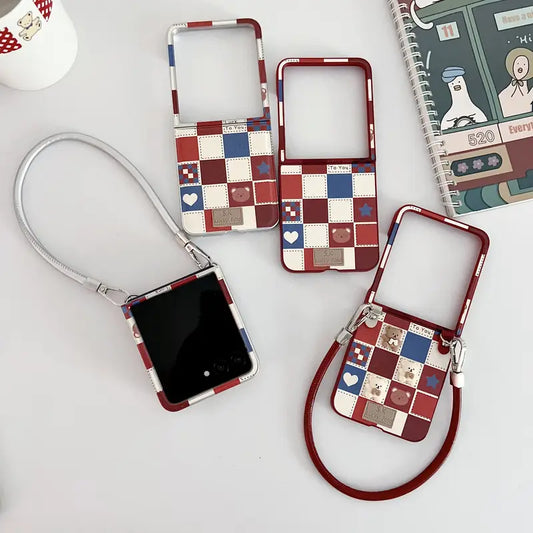 Cute Trendy Bear Lanyard Case - Samsung