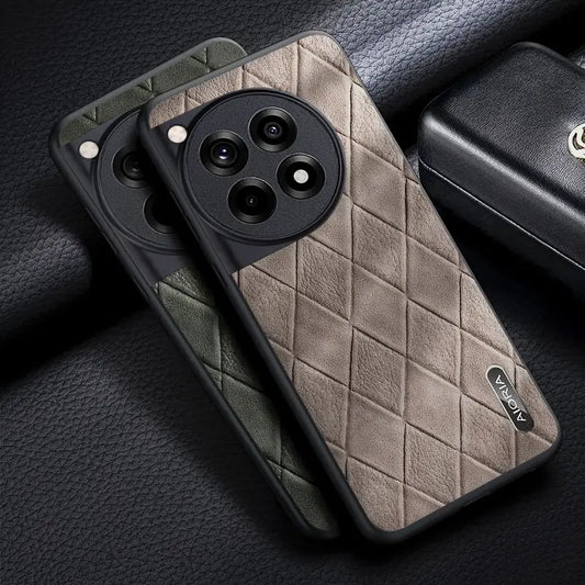 Luxurious Diamond-Stitched Leather Case - OnePlus