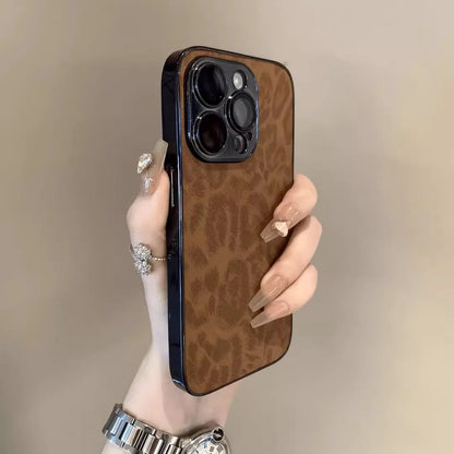 Luxury Wild Texture Suede Leather Case - iPhone