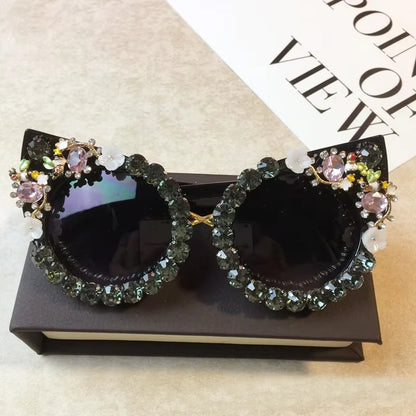 Rhinestone Cat Eye Sunglasses