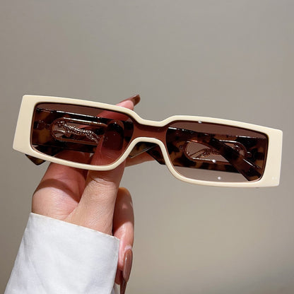 Cheetah Retro Rectangle Shades