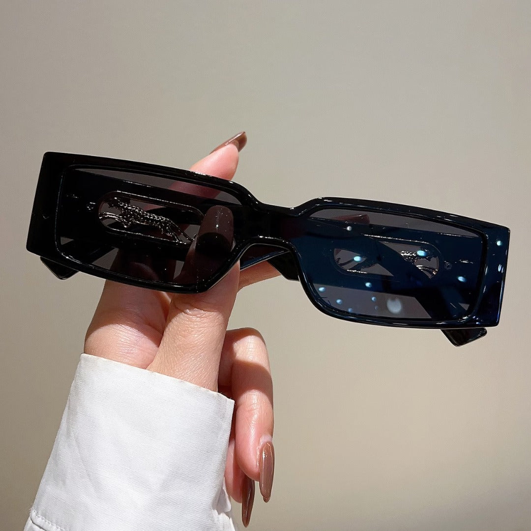 Cheetah Retro Rectangle Shades