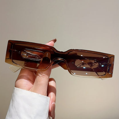 Cheetah Retro Rectangle Shades