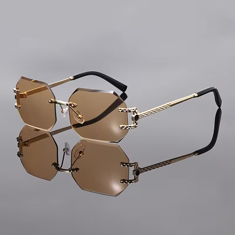 Noir Hex Luxe Golden Arm Sunglasses