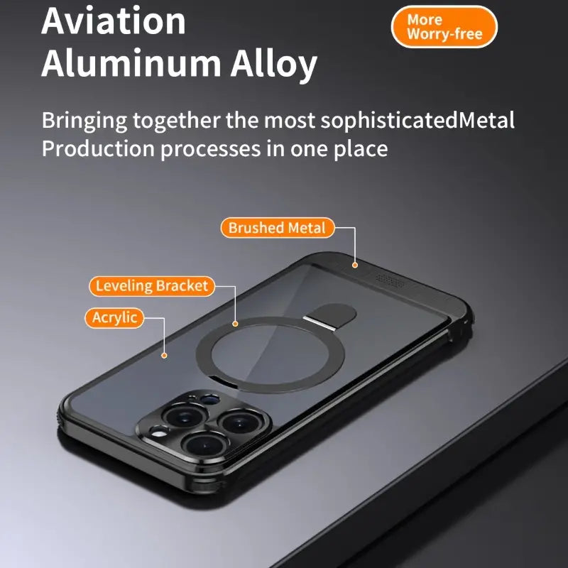 Modular Clear Magnetic Ring Holder Case - iPhone