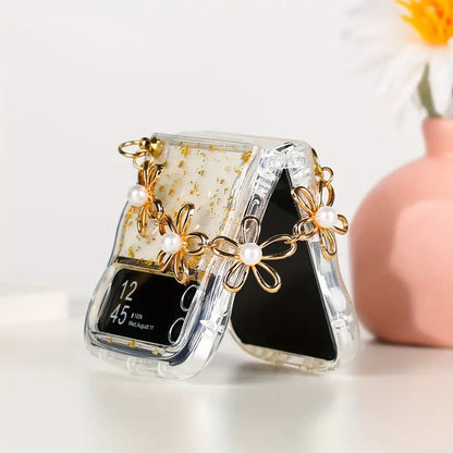 Golden Bloom Luxe Flip Case - Samsung