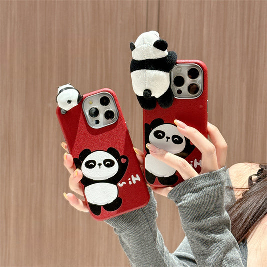 Adorable 3D Panda Case with Charms