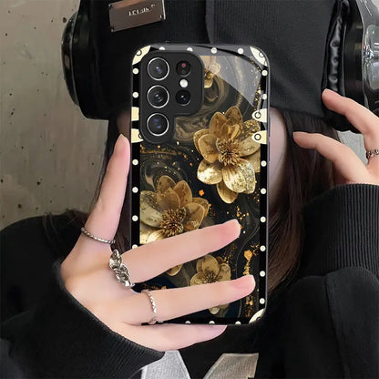 Opulent Golden Petal Luxe Case - Samsung