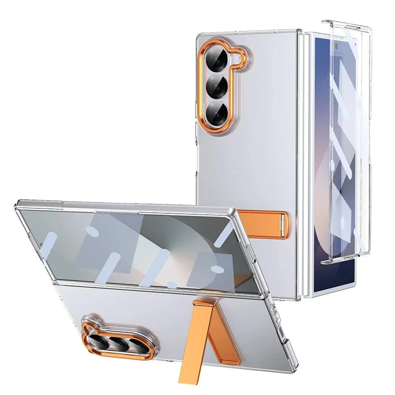 Galaxy Z Fold Series Moder Sensing Transparent Kickstand Case