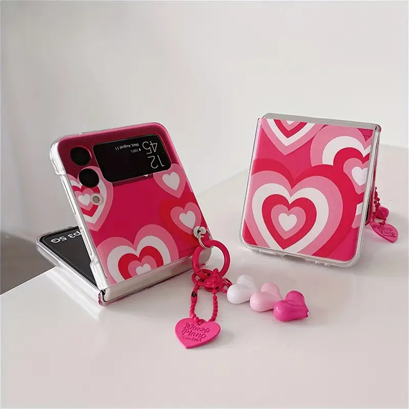 Love Heart Pendant Gradient Case - Samsung