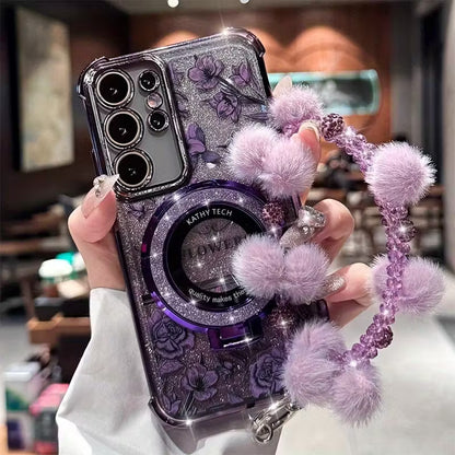 Enchanted Sparkle Rose Charm Case