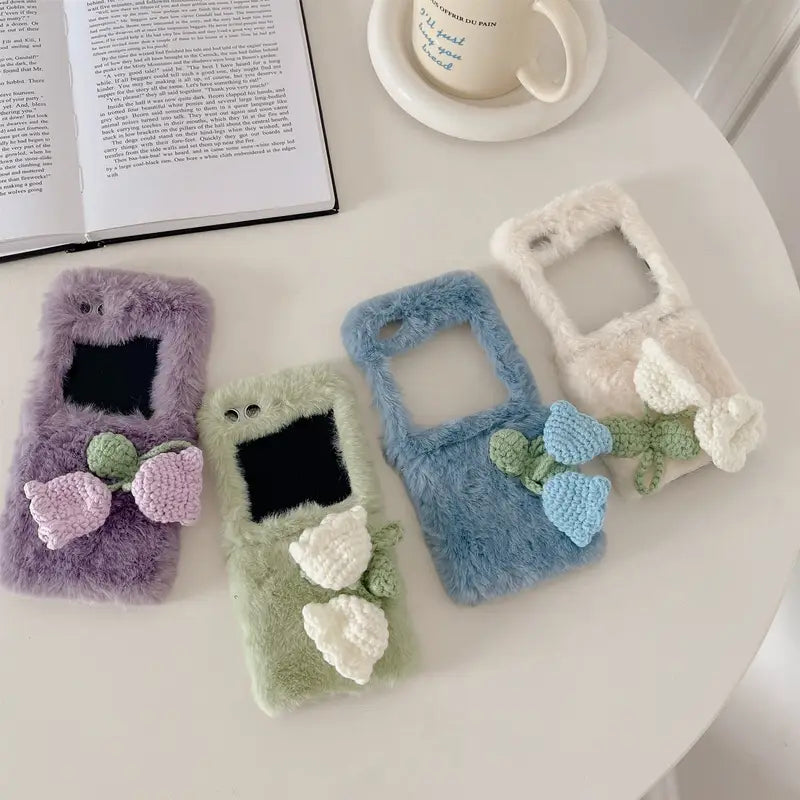 Elegant Fur Flip Cover - Samsung