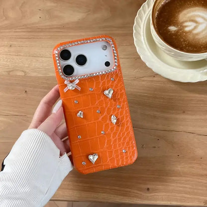 Croc Luxe Sparkle Hearts Case