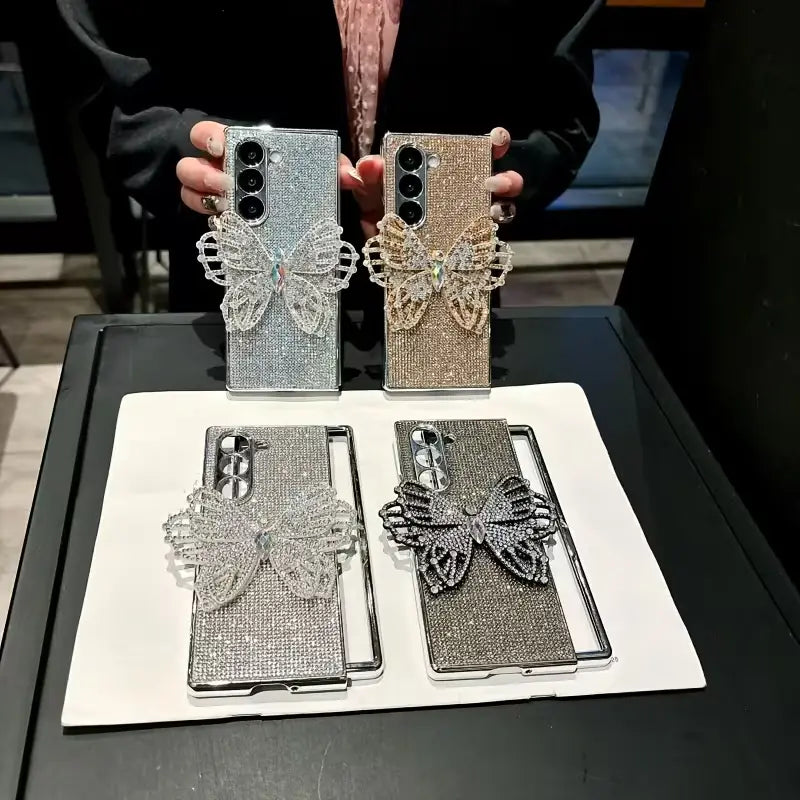 Glamorous Rhinestone Butterfly Case