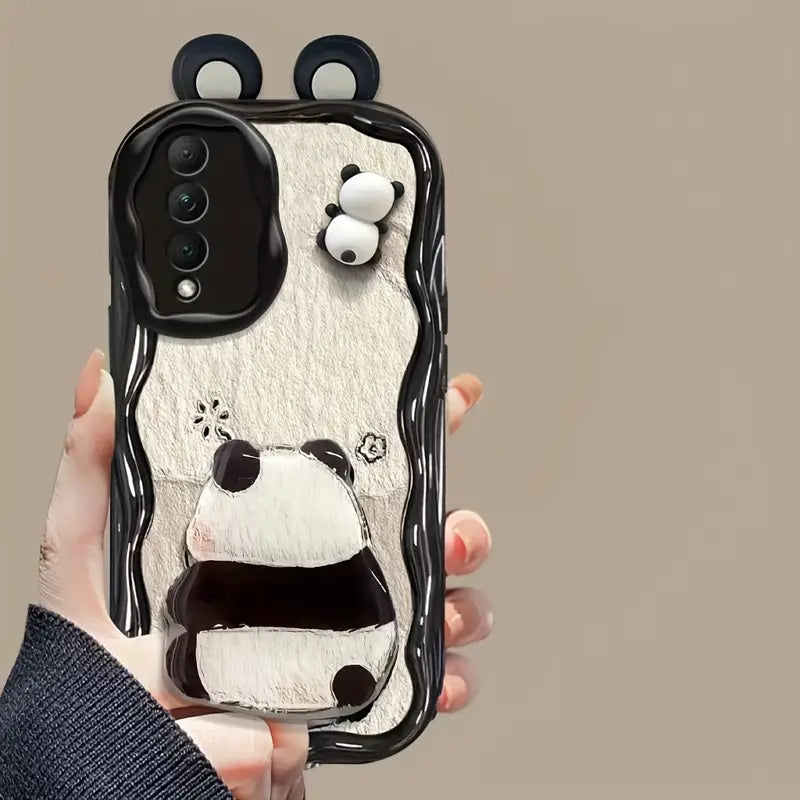 3D Ear Back Panda Doll Stand Case - Samsung