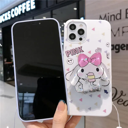 Sparkling Cinnamoroll Sanrio Quicksand Case - iPhone