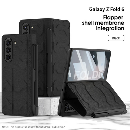 Galaxy Z Fold6 -Armor Leather Fold Stand Case with Pen Holder