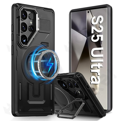 Military Grade Built-In-Camera Stand Cover Case-Samsung