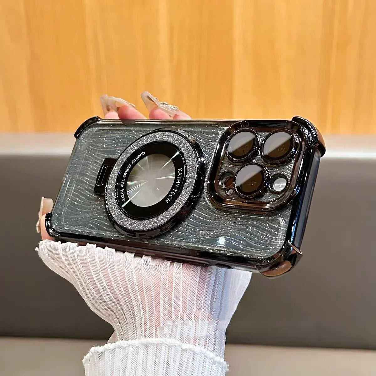 Luxury Sparkling Case with Holder