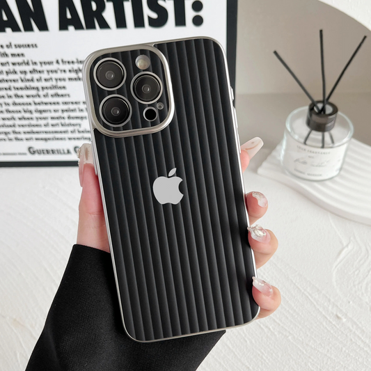 Elegant Lens Bracket Stripes Case - iPhone