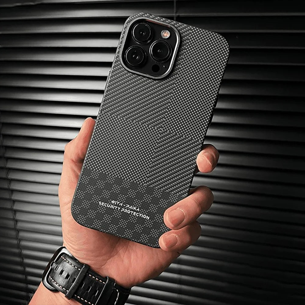 Luxury Matte Magnetic Kevlar Carbon Case - iPhone