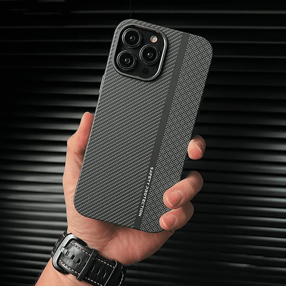 Luxury Matte Magnetic Kevlar Carbon Case - iPhone