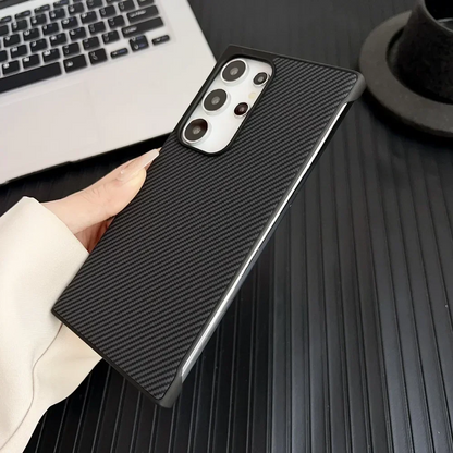Carbon Fiber Leather Phone Case - Samsung