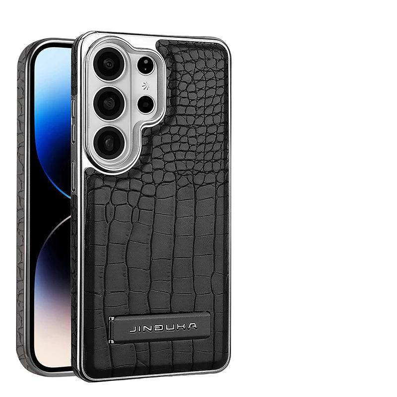 Luxury Croc Texture Leather Case