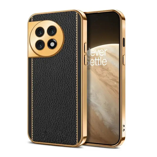 Gold Accent PU Leather Case - OnePlus