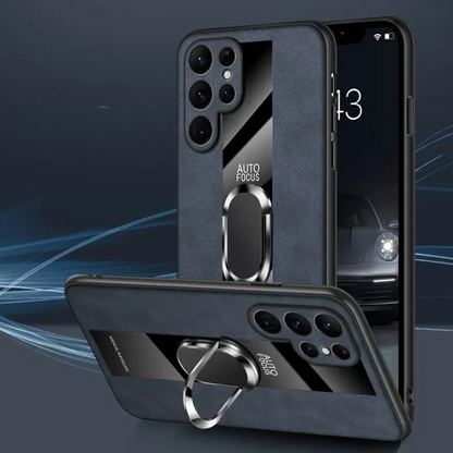 PlexiGuard Leather Ring Holder Case - Samsung