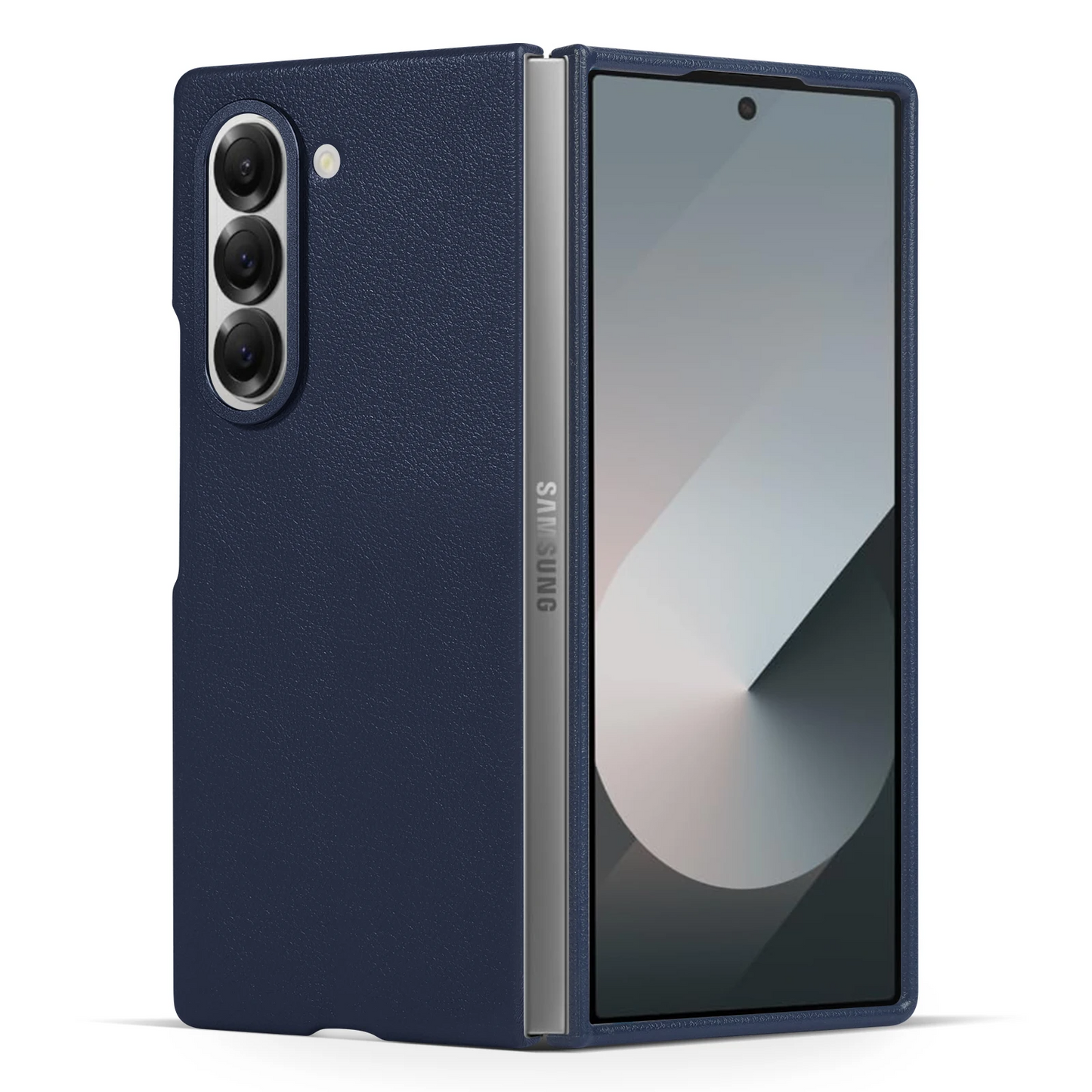 Galaxy Z Fold6 Leather Lambskin Hard PC Case