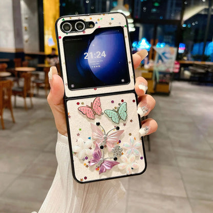 Stylish Sparkling Butterflies Case - Samsung