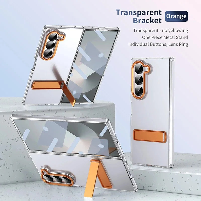 Galaxy Z Fold Series Moder Sensing Transparent Kickstand Case